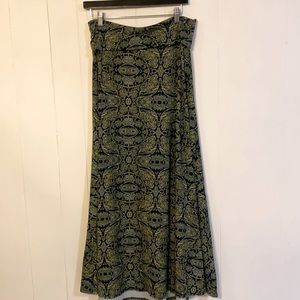 LULAROE (M) maxi skirt modest comfort blue and gold